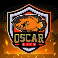 oscar peixe mascote. esport logotipo Projeto vetor