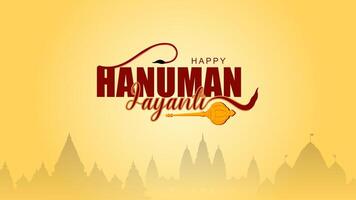 feliz Hanuman Jayanti social meios de comunicação postar a festival do Índia vetor