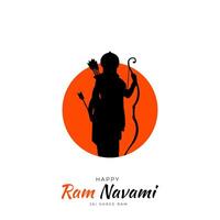 feliz ram navami festival da índia postagem de mídia social vetor