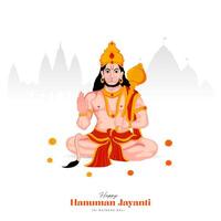feliz Hanuman Jayanti social meios de comunicação postar a festival do Índia vetor