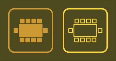 conferência quarto cadeira ícone vetor
