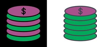 ícone de pilha de moedas vetor
