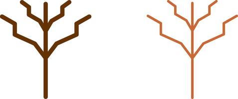árvore com não folhas ícone vetor