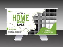 Painel publicitário bandeira Projeto modelo para moderno casa venda vetor