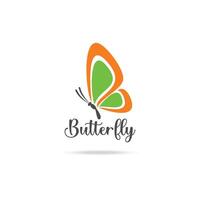 estilizado imagem do borboleta logotipo modelo isolar ilustração vetor