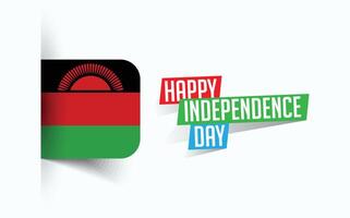 feliz independência dia do malawi ilustração, nacional dia poster, cumprimento modelo projeto, eps fonte Arquivo vetor