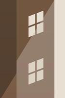 moderno minimalista casa janela ilustração fundo vetor