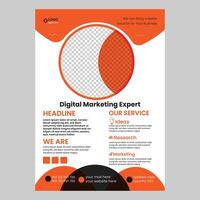 design de folheto de marketing digital vetor