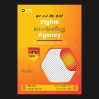 design de folheto de marketing digital vetor