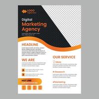 design de folheto de marketing digital vetor