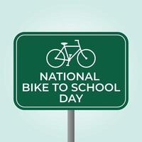 nacional bicicleta para escola dia Projeto modelo. bicicleta Projeto. plano Projeto eps 10. clima mudar. vetor
