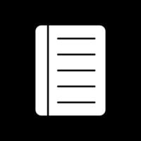 ícone invertido de glifo de notebook vetor