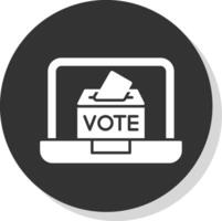 conectados votação glifo cinzento círculo ícone vetor
