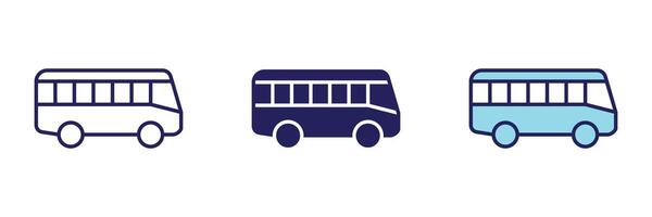ônibus transporte ícone - navegação conjunto vetor