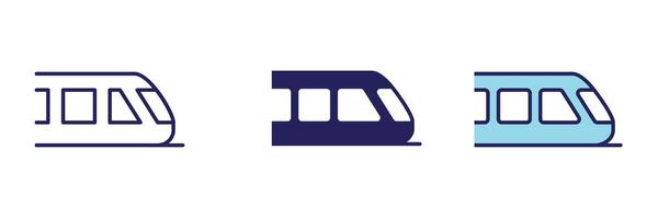 trem transporte ícone - navegação conjunto vetor