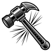 martelos ilustração, garra martelo logotipo, carpinteiro símbolo vetor