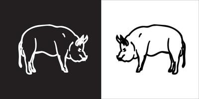 ilustração gráficos do porco ícone vetor