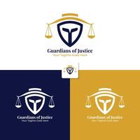 lei logotipo guardiões do justiça vetor