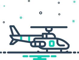ícone de mistura para helicóptero vetor