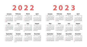 calendário 2022 a partir de domingo. vetor