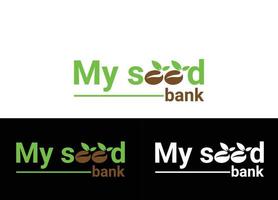 logotipo do banco de sementes ou modelo de imagem vetorial de design de ícone vetor