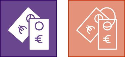 ícone de etiqueta do euro vetor