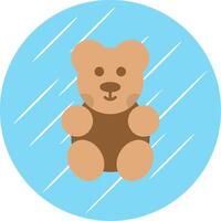 Urso plano azul círculo ícone vetor