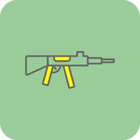 máquina arma de fogo preenchidas amarelo ícone vetor