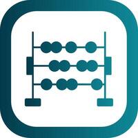 ábaco glifo gradiente volta canto ícone vetor