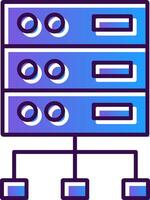 estruturada dados gradiente preenchidas ícone vetor
