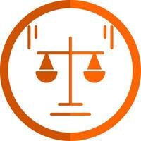 ética glifo laranja círculo ícone vetor