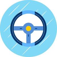 direção roda plano azul círculo ícone vetor