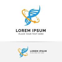 design de logotipo dna. conceito de ilustração vetorial de DNA genético para logotipo, sinal, design de símbolo vetor