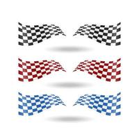 símbolos de ícone de vetor de bandeira de corrida. modelo de logotipo de bandeira quadriculada de design simples