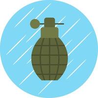 Grenade plano azul círculo ícone vetor