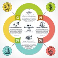 Conjunto de infográfico de spa vetor