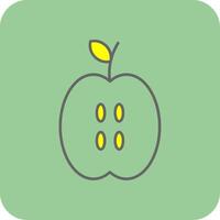 maçã preenchidas amarelo ícone vetor