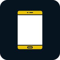 ícone de duas cores de glifo de telefone inteligente vetor