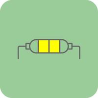 resistor preenchidas amarelo ícone vetor