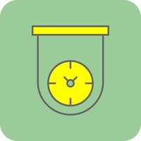 cozinha cronômetro preenchidas amarelo ícone vetor