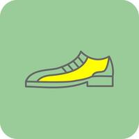 formal sapatos preenchidas amarelo ícone vetor