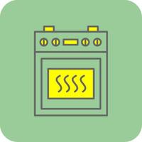 cozinhando fogão preenchidas amarelo ícone vetor