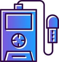 radiação detector gradiente preenchidas ícone vetor