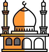 mesquita preenchidas metade cortar ícone vetor