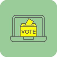 conectados votação preenchidas amarelo ícone vetor