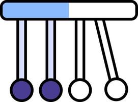 pêndulo preenchidas metade cortar ícone vetor