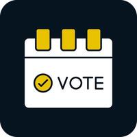 ícone de duas cores de glifo de eleições vetor