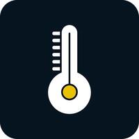 glifo de temperatura ícone de duas cores vetor