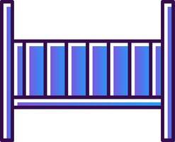 bebê berço gradiente preenchidas ícone vetor