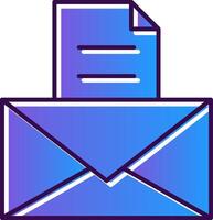 o email gradiente preenchidas ícone vetor